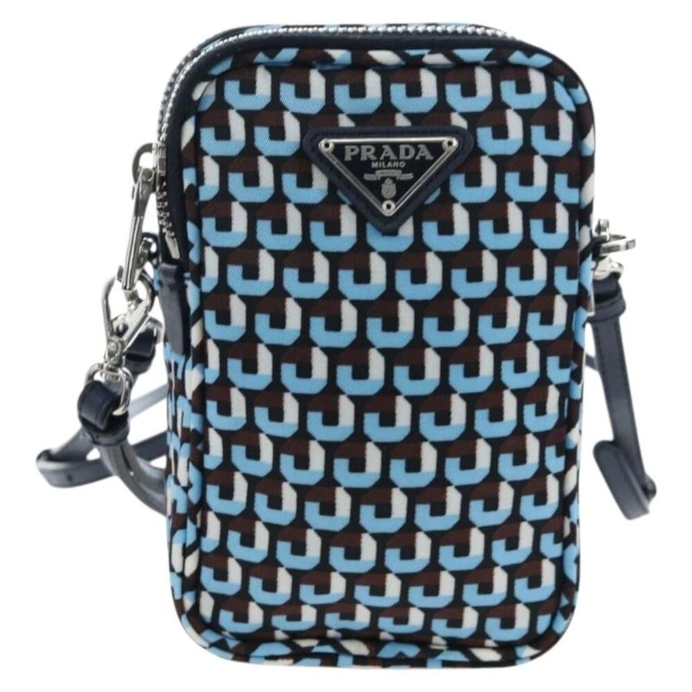 Prada Vintage Tessuto Blue Nylon Shoulder Bag Bag
